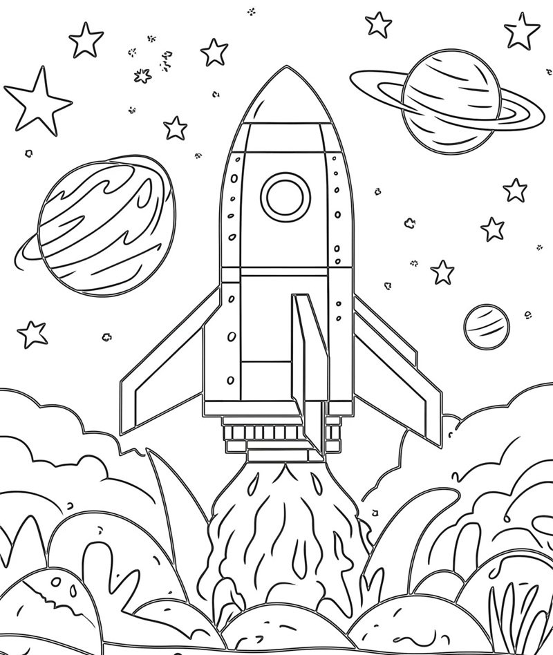 tô màu tên lửa 18