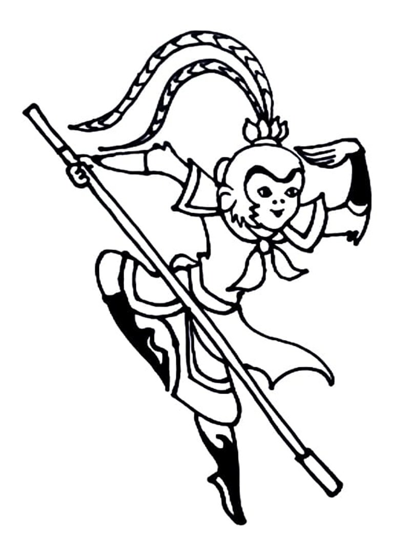 tô màu tôn ngộ không 1