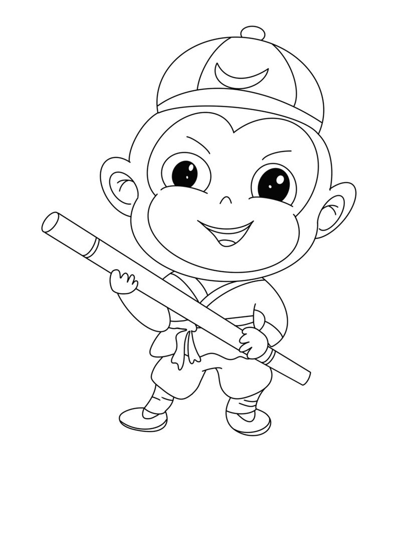 tô màu tôn ngộ không 12