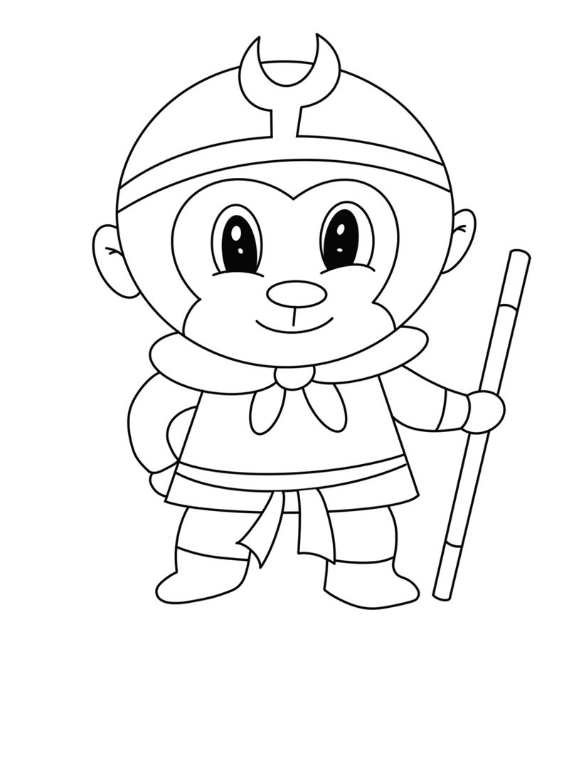 tô màu tôn ngộ không 14