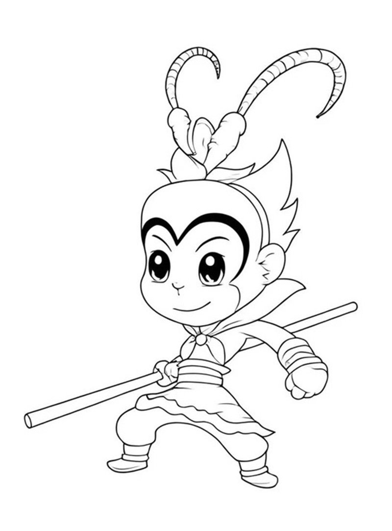 tô màu tôn ngộ không 20