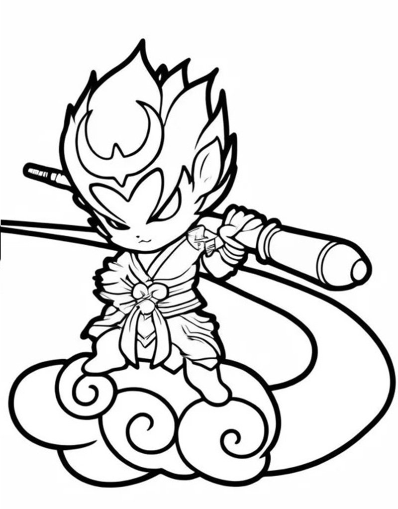 tô màu tôn ngộ không 25