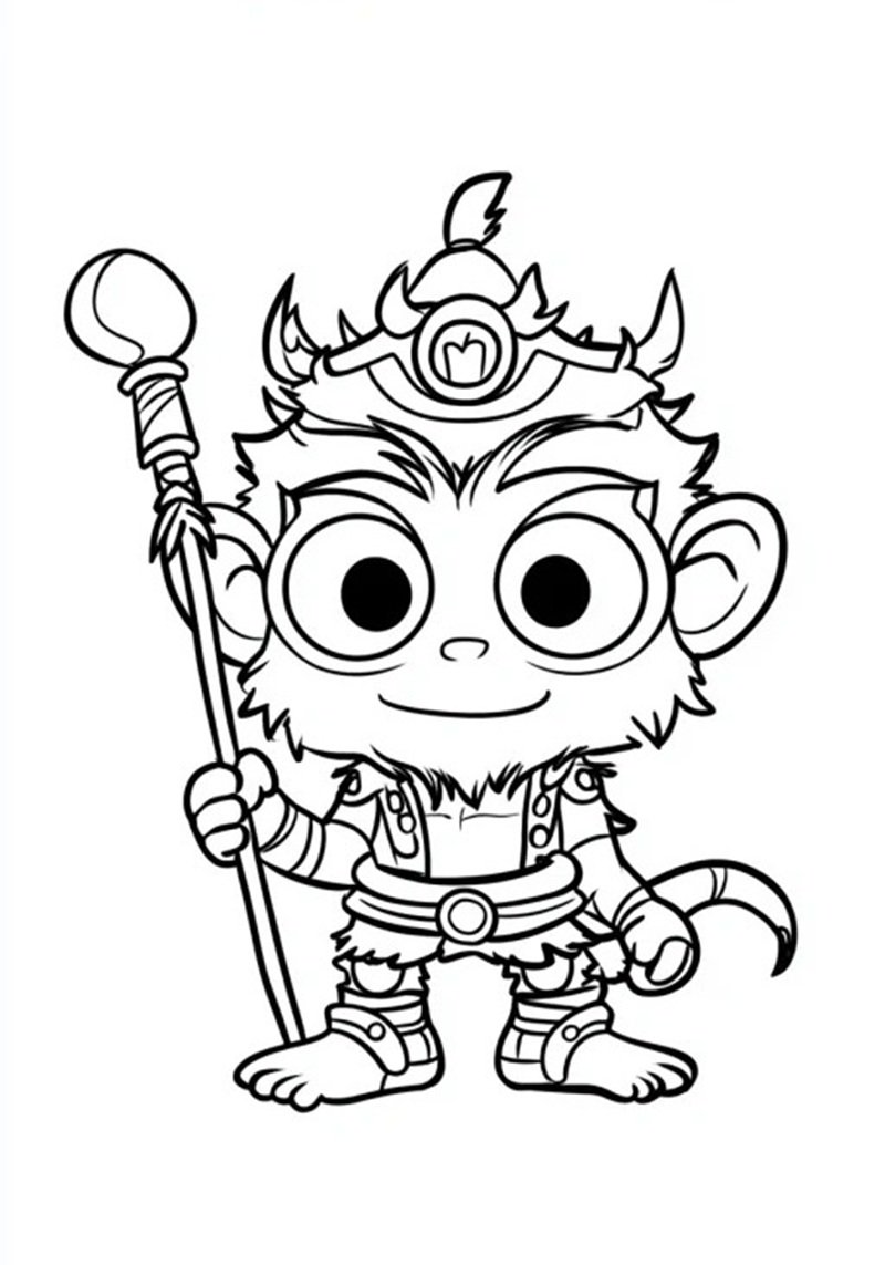 tô màu tôn ngộ không 28