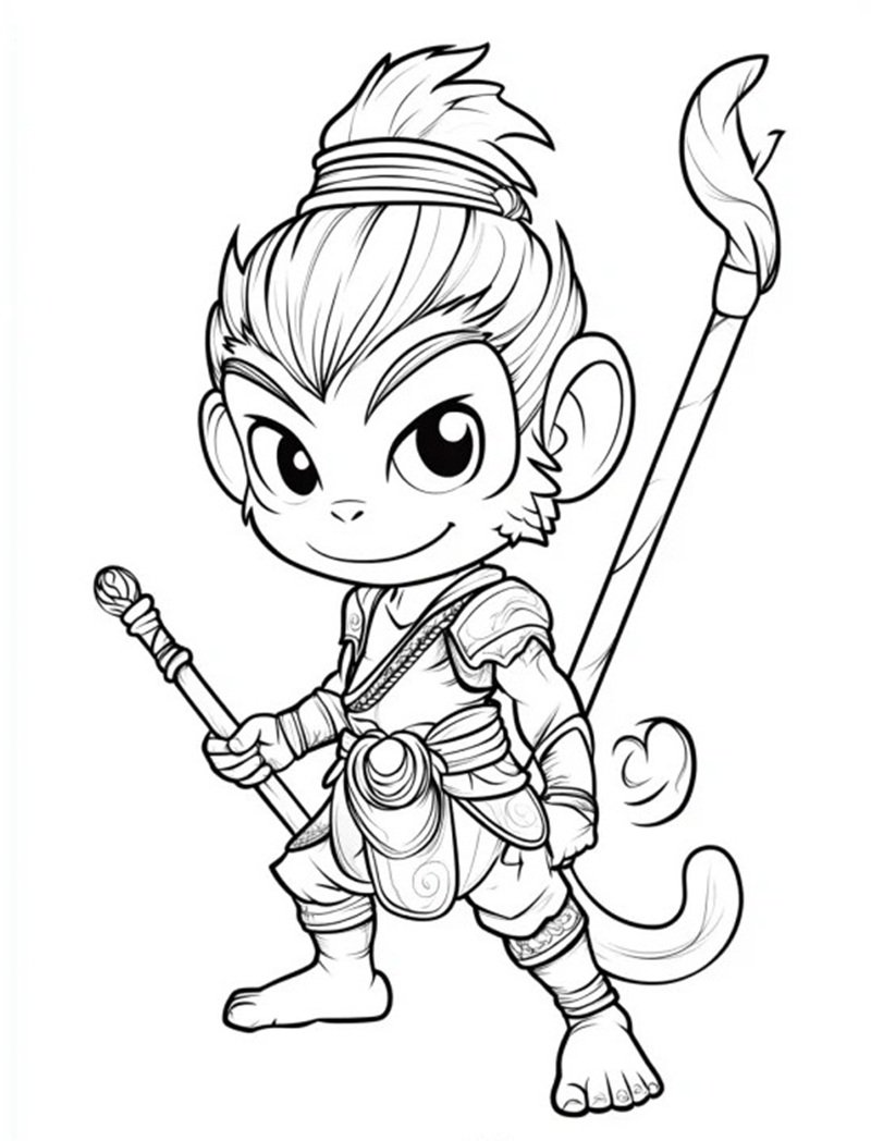 tô màu tôn ngộ không 30