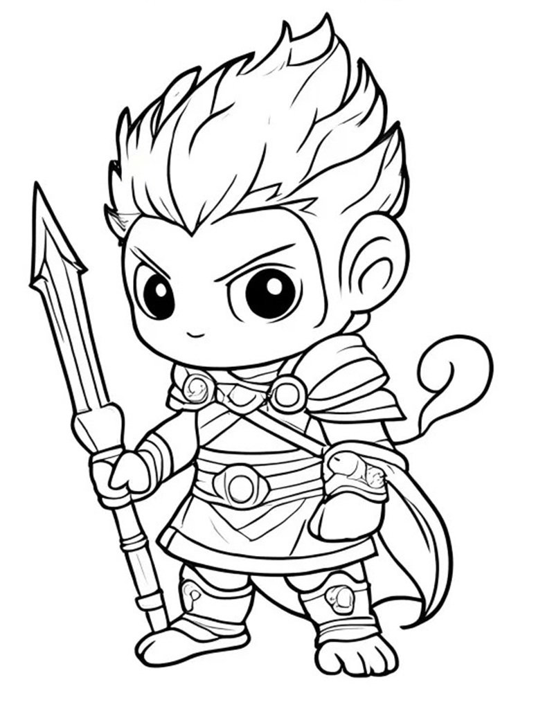 tô màu tôn ngộ không 37