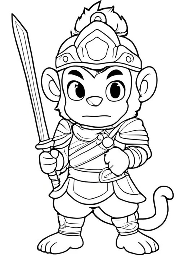 tô màu tôn ngộ không 38