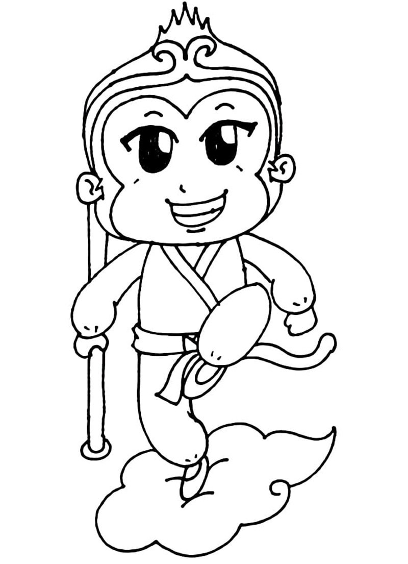 tô màu tôn ngộ không 4