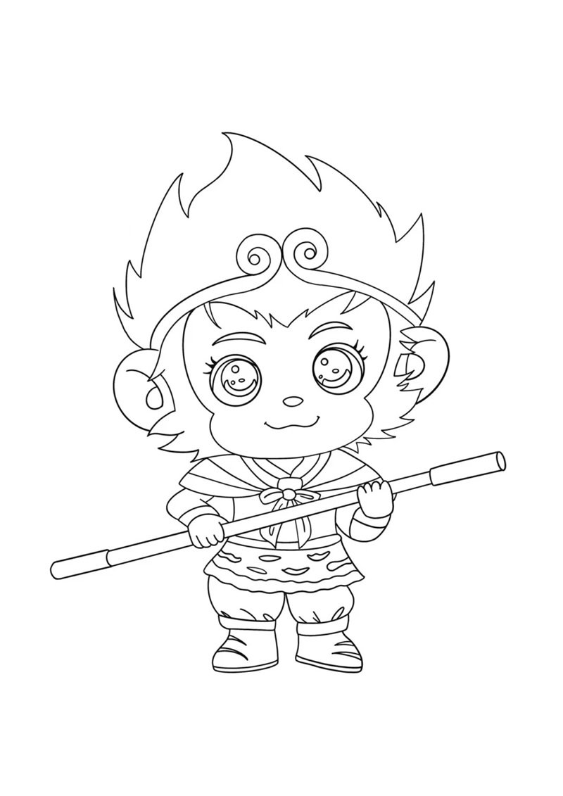 tô màu tôn ngộ không 6