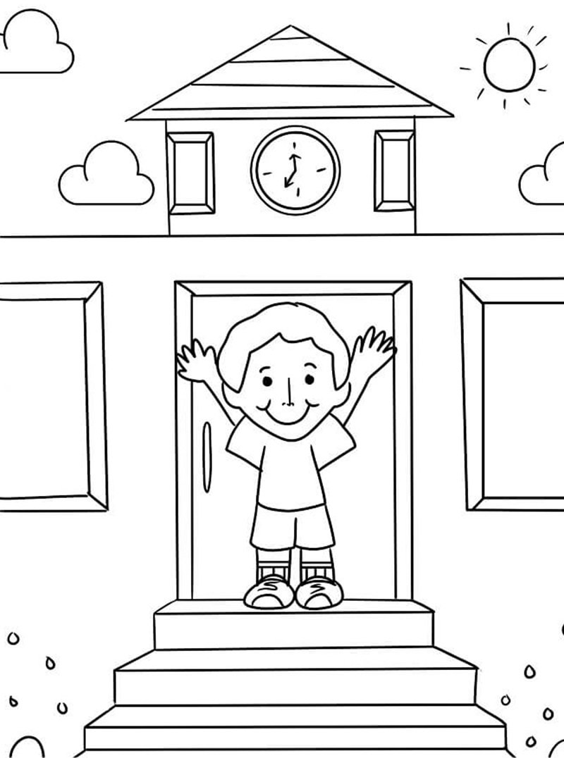 tô màu trường học 2