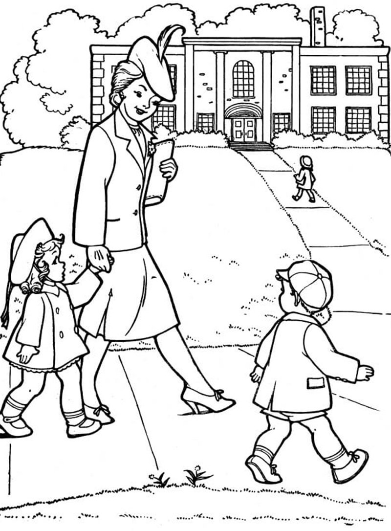 tô màu trường học 23