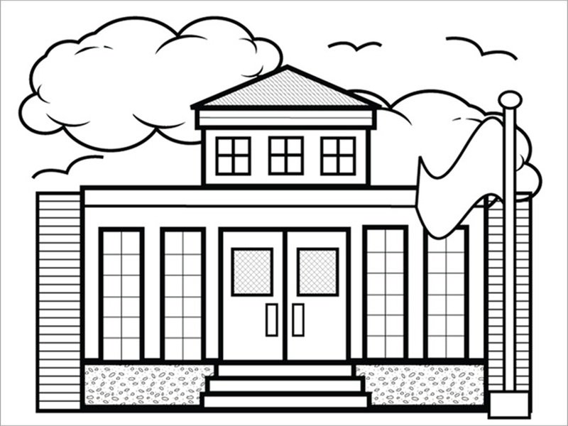 tô màu trường học 30