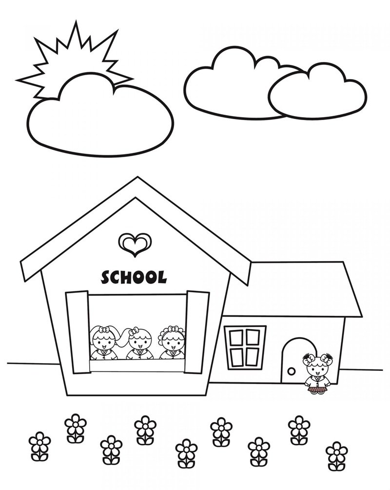 tô màu trường học 31