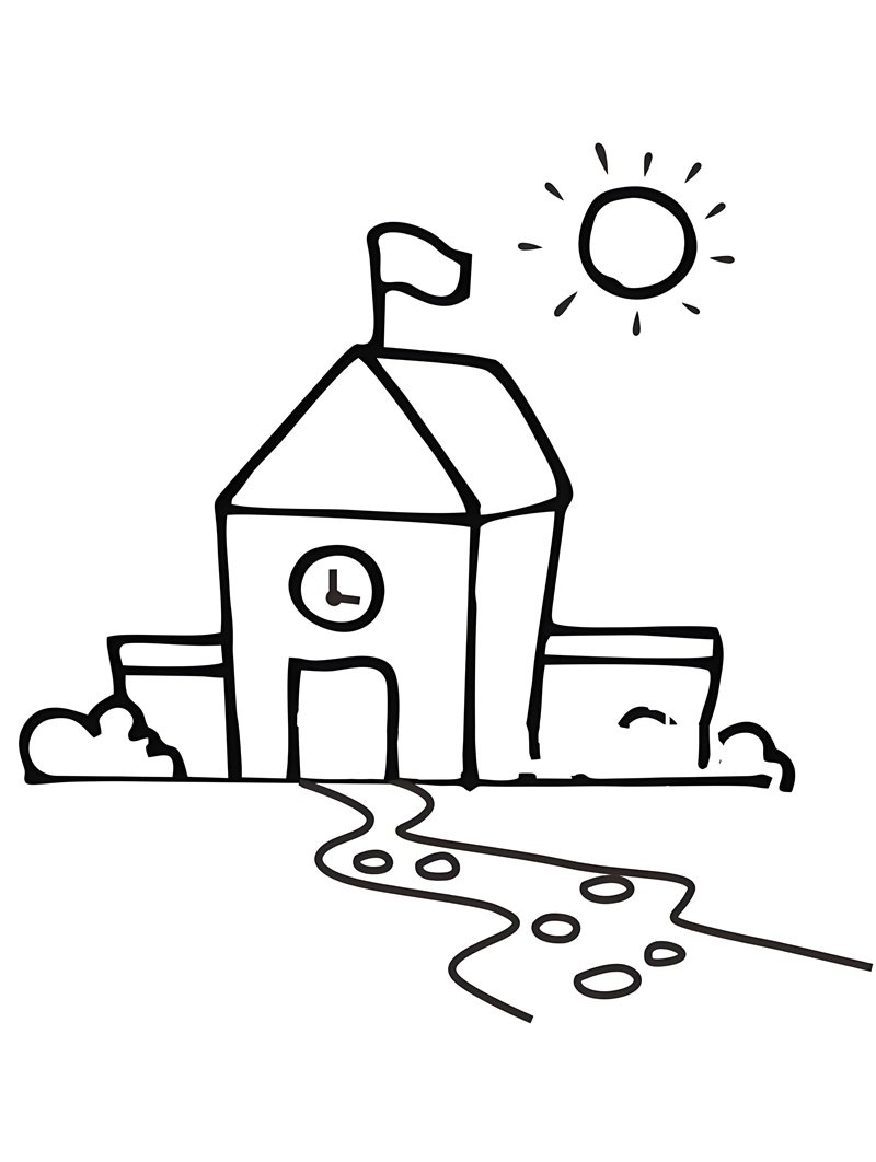 tô màu trường học 34