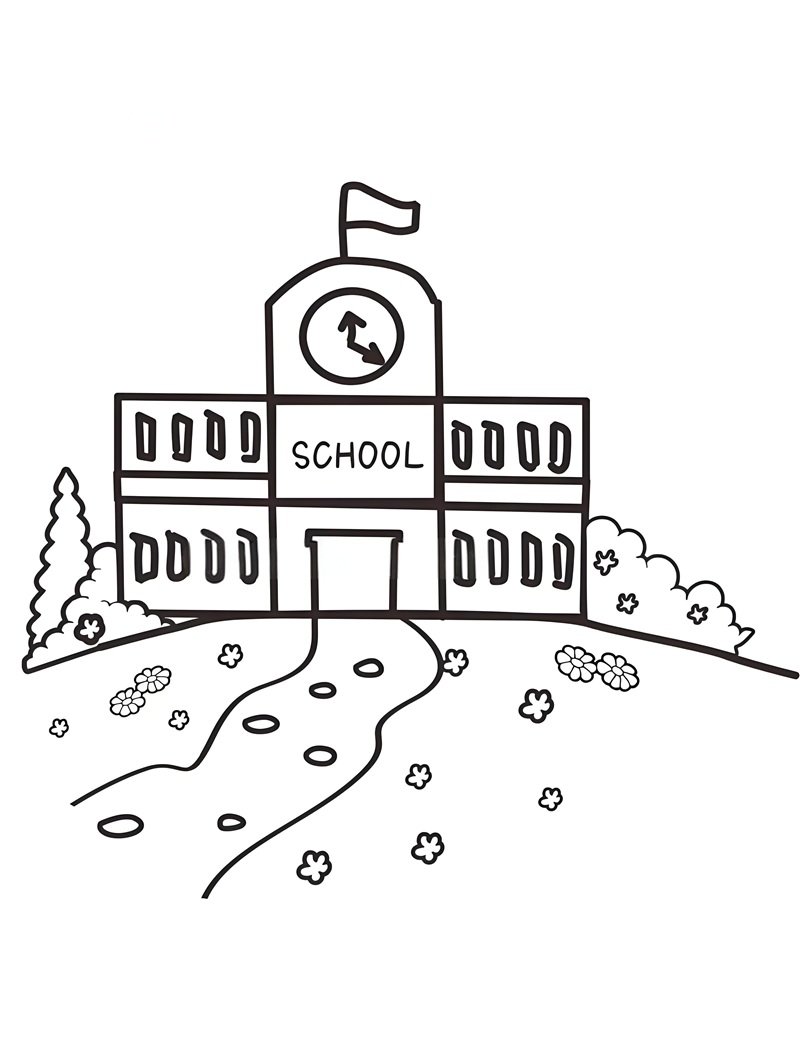 tô màu trường học 39