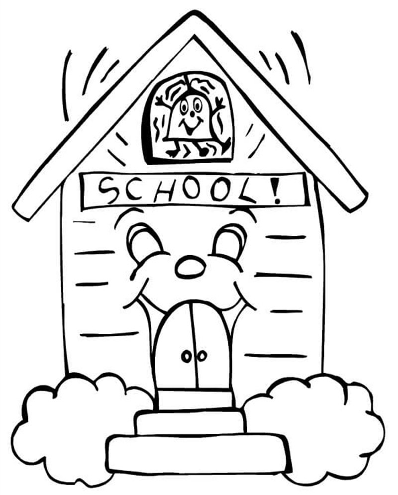 tô màu trường học 5