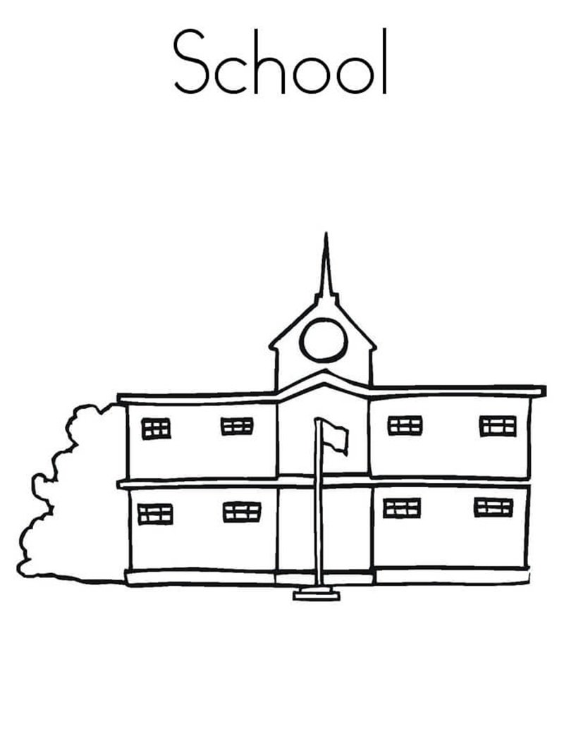 tô màu trường học 6