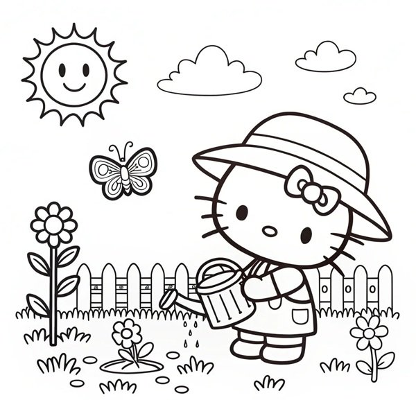 tô màu vườn hoa 1