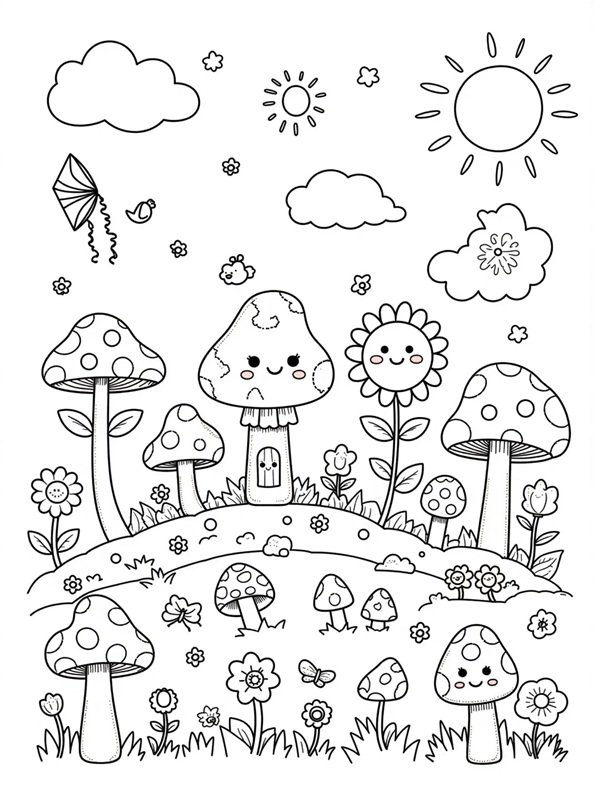 tô màu vườn hoa 11