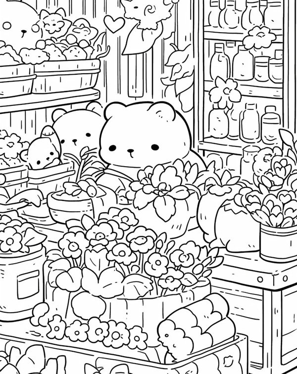 tô màu vườn hoa 13