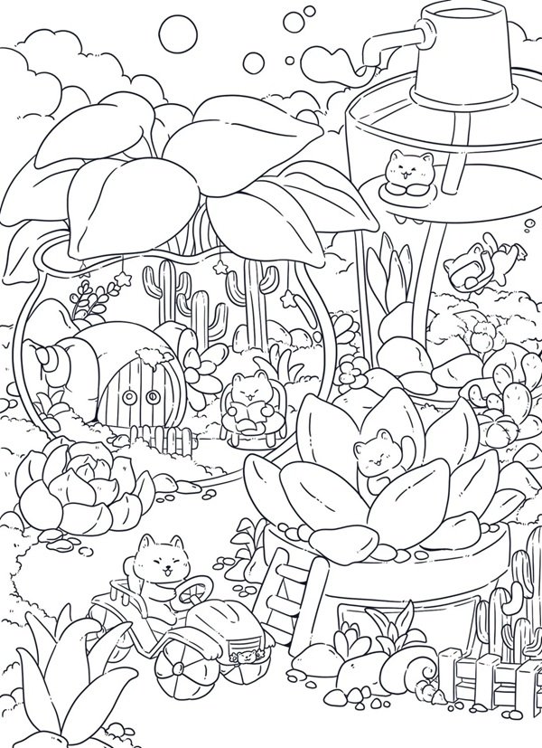 tô màu vườn hoa 15