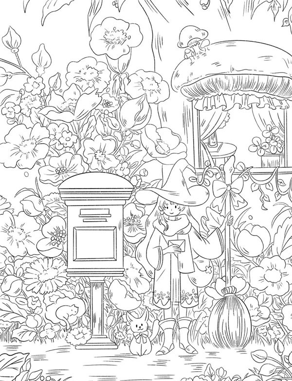 tô màu vườn hoa 18