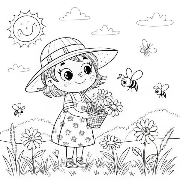 tô màu vườn hoa 24