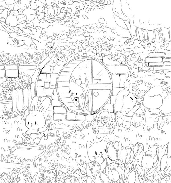 tô màu vườn hoa 25