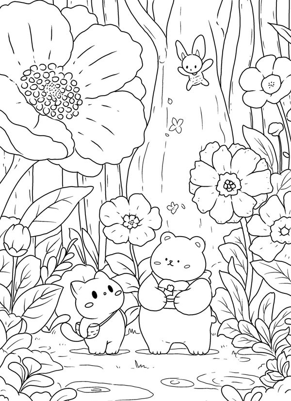 tô màu vườn hoa 26