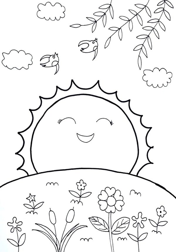 tô màu vườn hoa 27