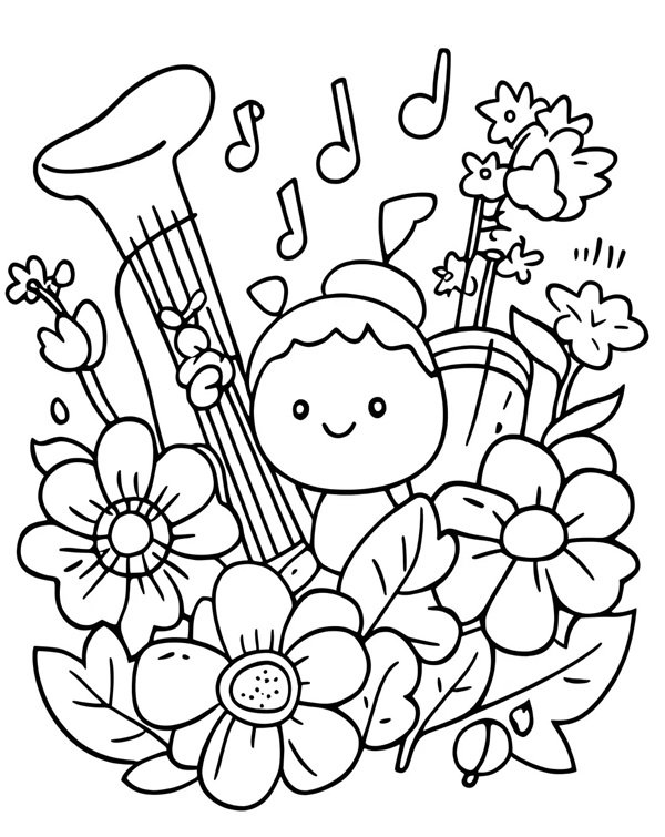 tô màu vườn hoa 33