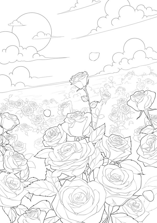 tô màu vườn hoa 39