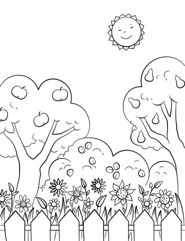 tô màu vườn hoa 7