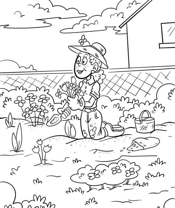 tô màu vườn hoa 9