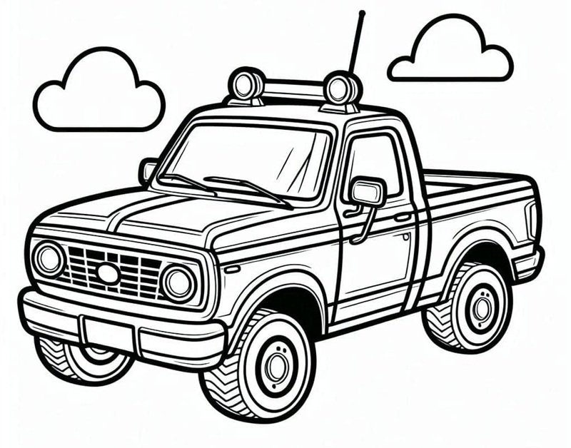 tô màu xe bán tải 10