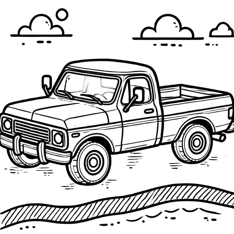 tô màu xe bán tải 13