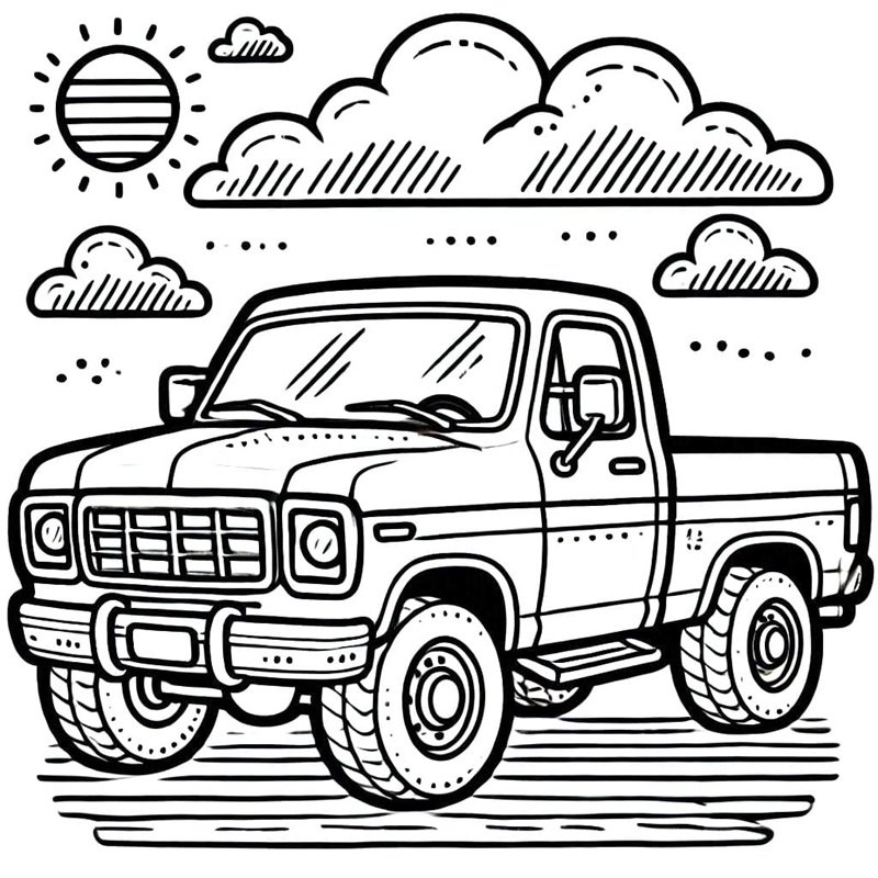 tô màu xe bán tải 14