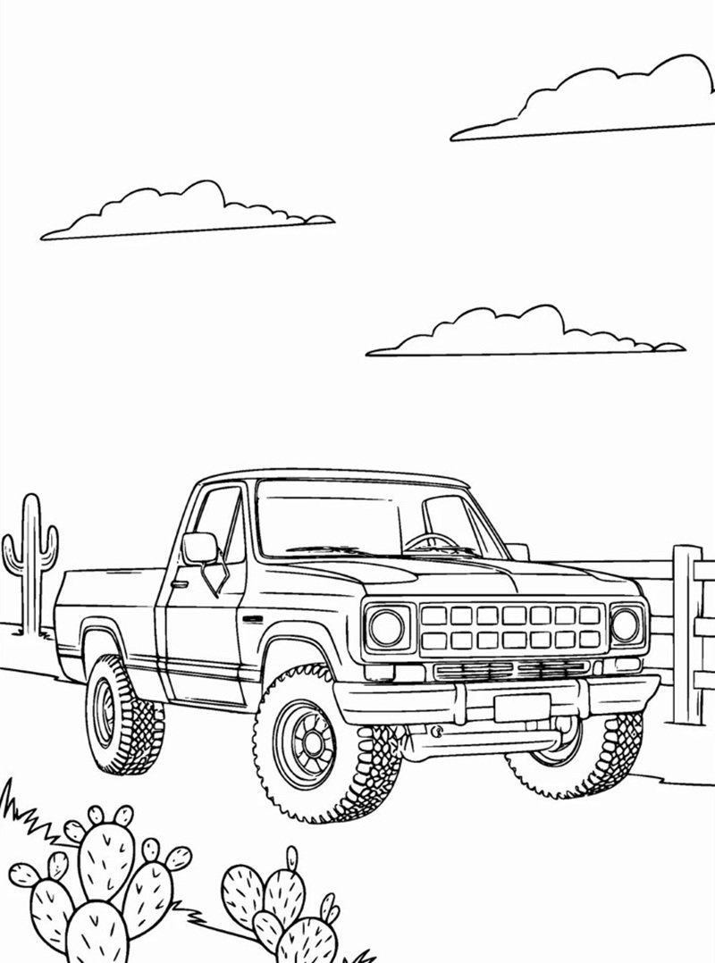 tô màu xe bán tải 19