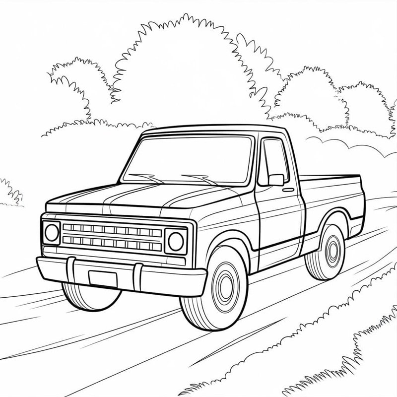 tô màu xe bán tải 2