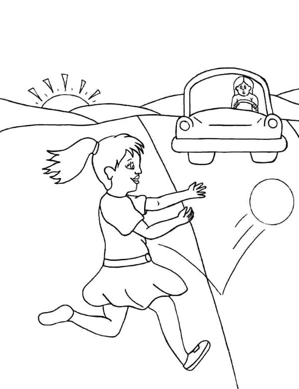 tranh tô màu an toàn giao thông 16