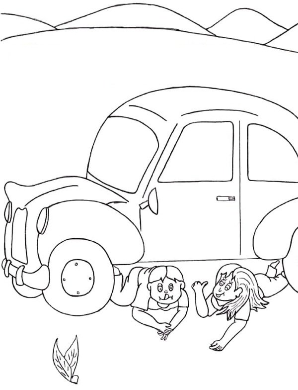 tranh tô màu an toàn giao thông 19