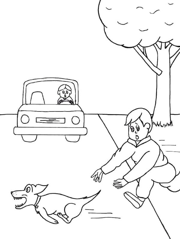 tranh tô màu an toàn giao thông 21