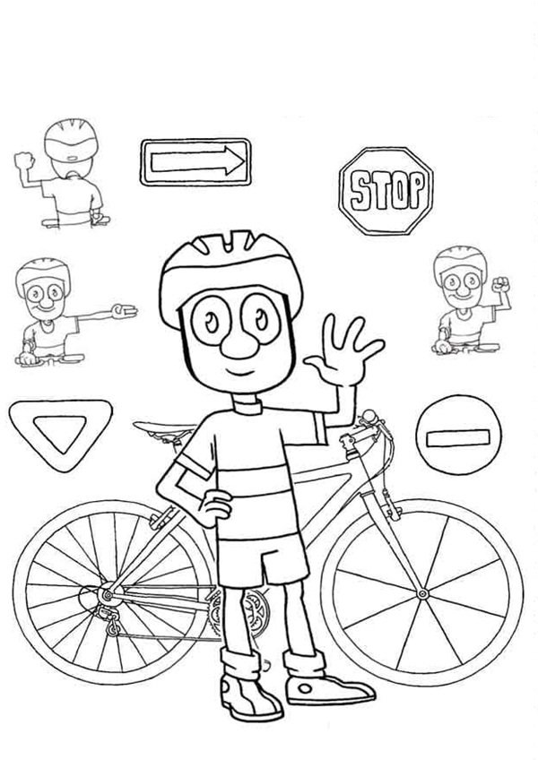 tranh tô màu an toàn giao thông 23