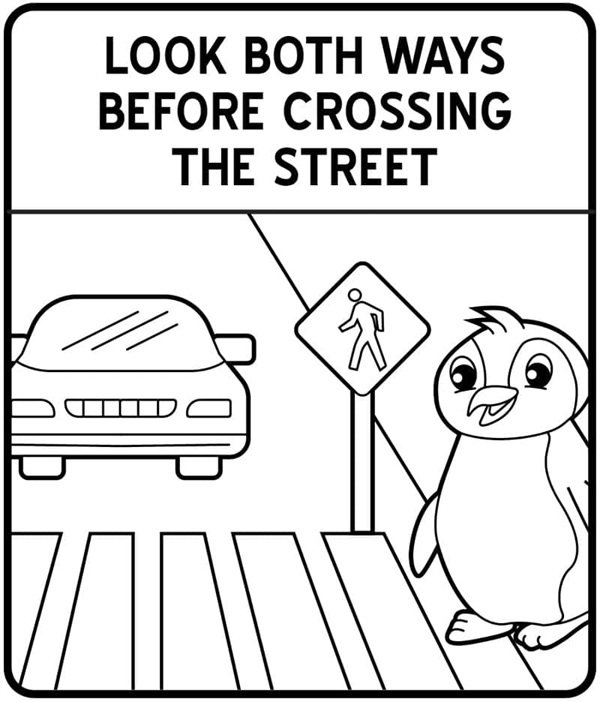 tranh tô màu an toàn giao thông 28