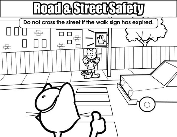 tranh tô màu an toàn giao thông 3