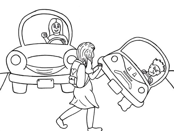 tranh tô màu an toàn giao thông 4