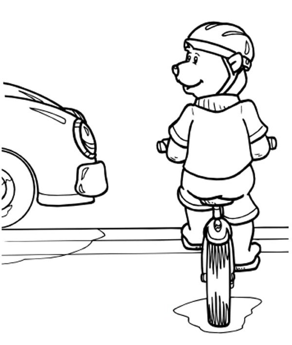 tranh tô màu an toàn giao thông 6