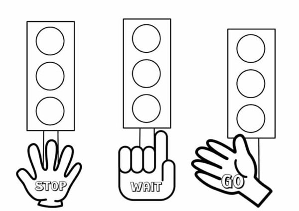 tranh tô màu an toàn giao thông 7