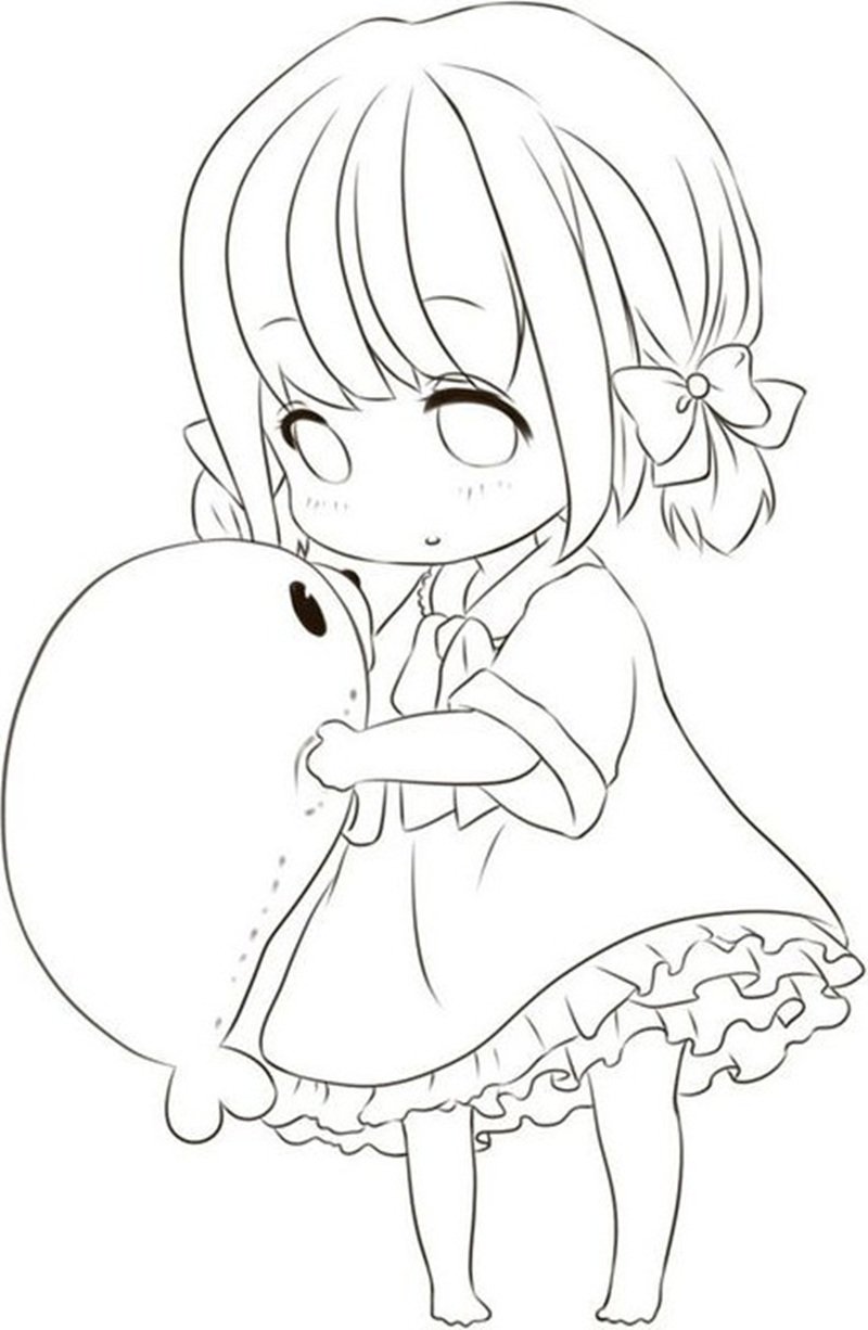 tranh tô màu anime học sinh 2