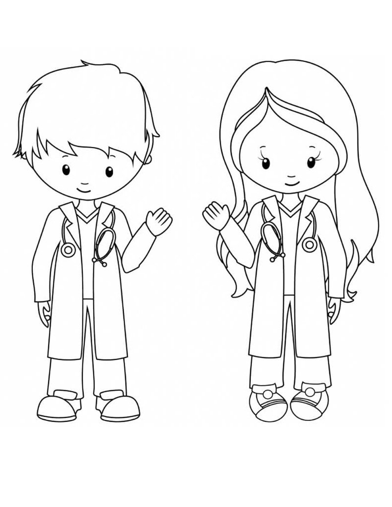 tranh tô màu bác sĩ 29