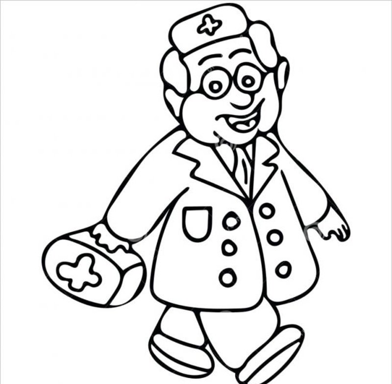 tranh tô màu bác sĩ 30